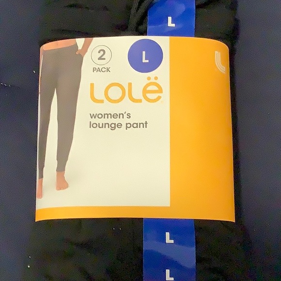 NWT- LOLË Womens Relaxed Fit Joggers 2 Pack Black/Dark Gray - Picture 6 of 7